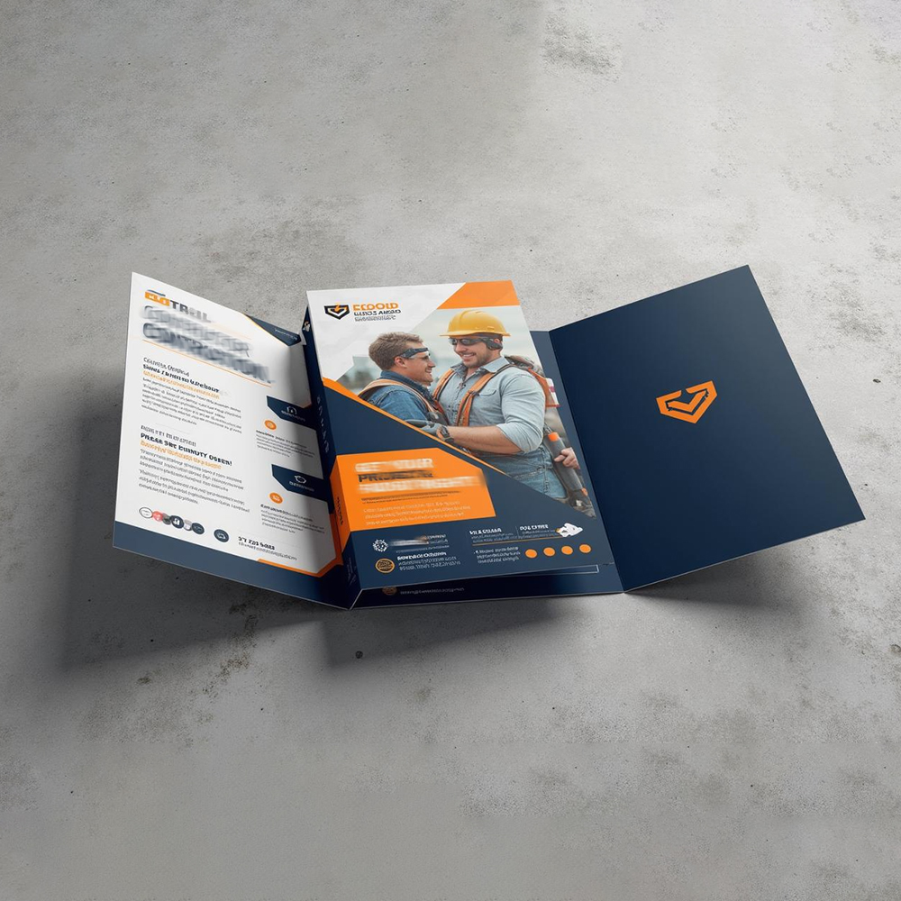 Professional brochure ready for inserting into an envelope or folder