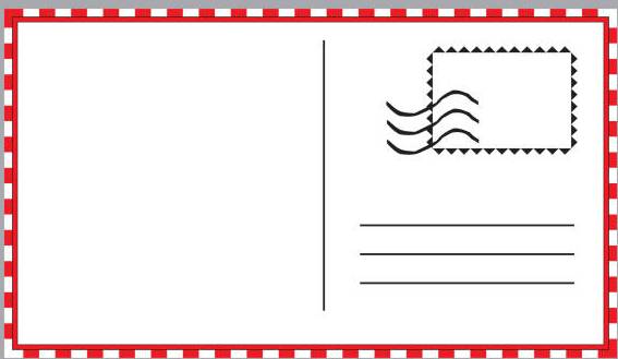 Postcard with postal marks and clear address lines for mailing service